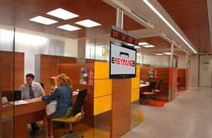 Example of installation in a bank